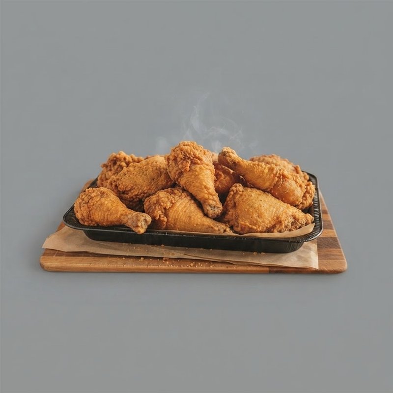 Family tray of fried chicken