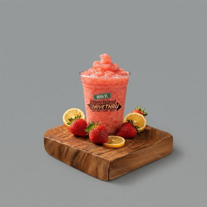 Frozen lemonade with fresh fruit