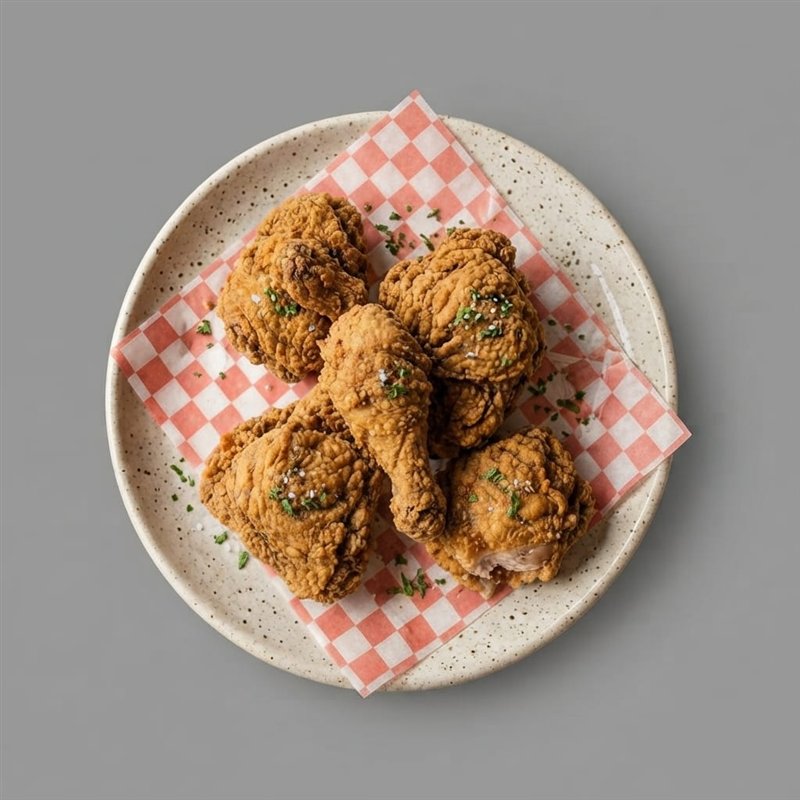Fried chicken legs and thighs