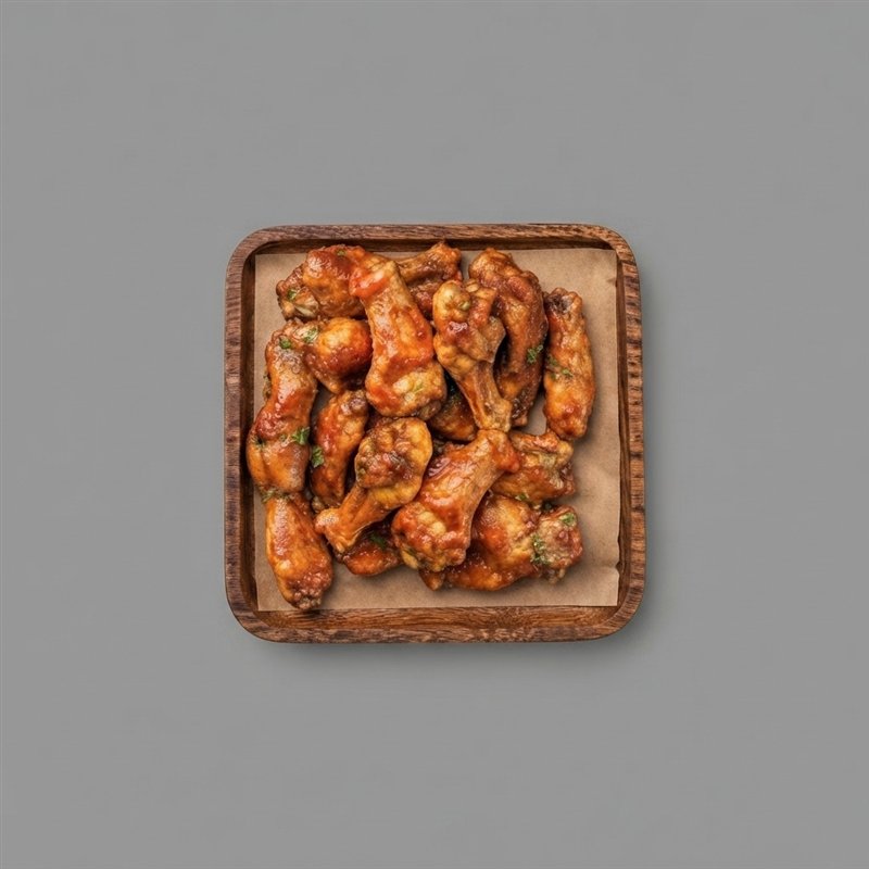 Sauced buffalo party wings