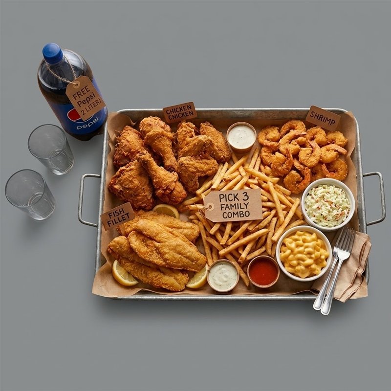 Pick 3 family combo tray