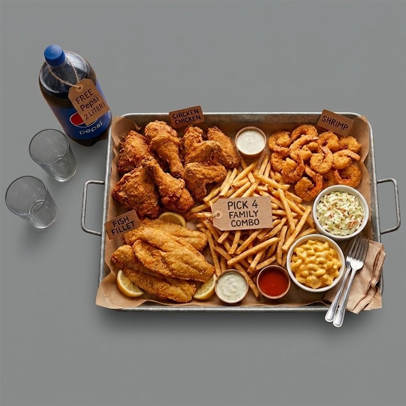 Pick 4 family combo tray