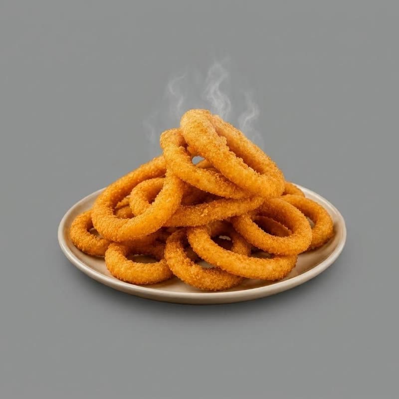 Golden fried onion rings
