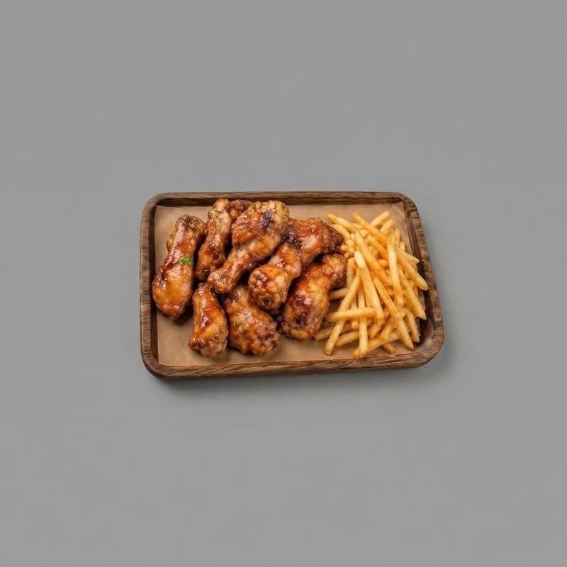 Buffalo wings with a side