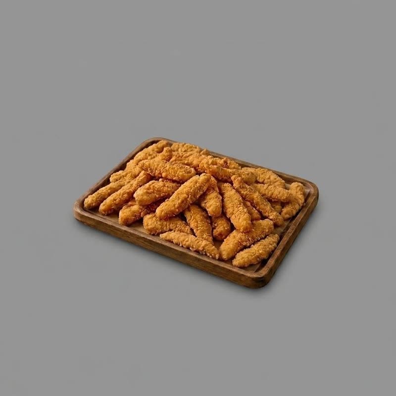 Catering tray of fried fish
