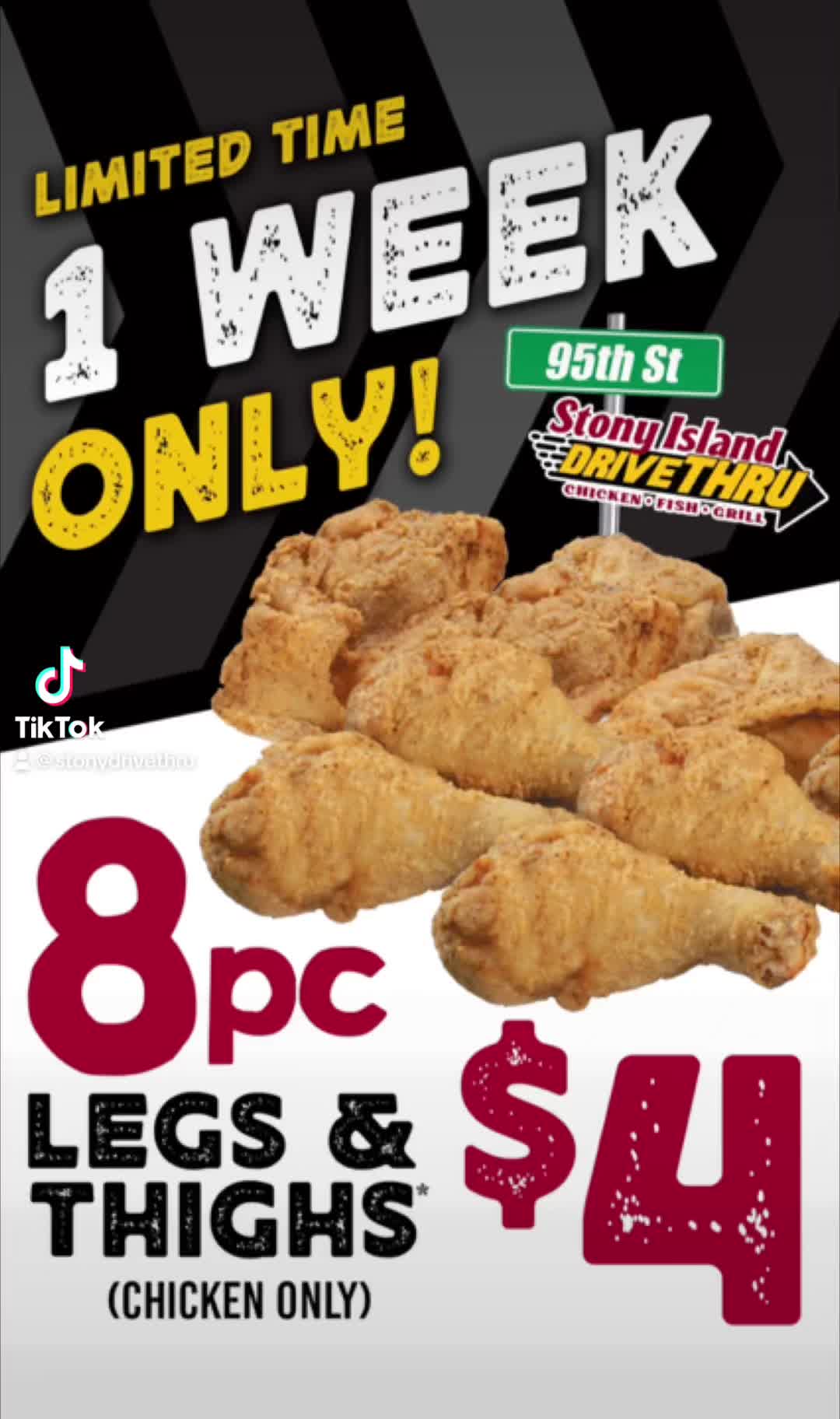 Legs and thighs fried chicken deal