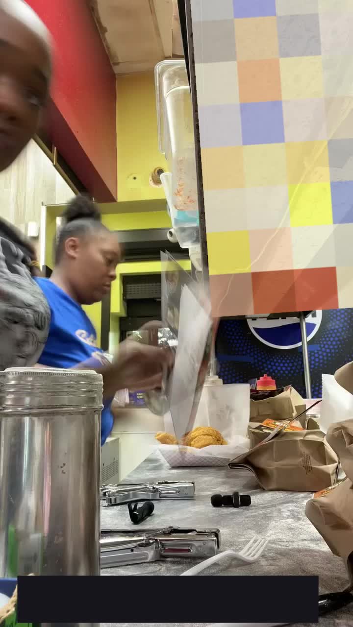 Bagging orders at the drive-thru window