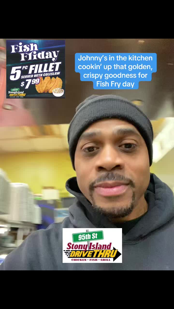Recording a review at Stony Island Drive Thru